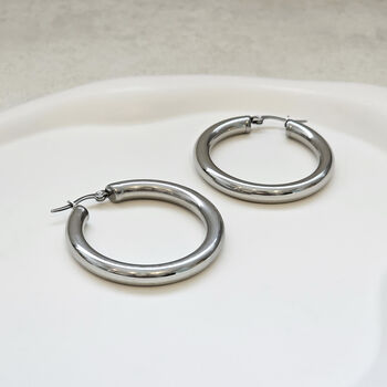 4cm Silver Hoops, 4 of 6