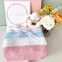 Luxury Baby Girl Stripe Blanket Gift Box, thumbnail 1 of 7