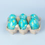 G Decor Set Of Six Easter Egg Candles Blue, thumbnail 6 of 6