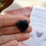 Polished Black Obsidian Heart With Gift Bag, thumbnail 1 of 6