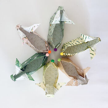 Fold Your Own Origami Paper Easter Bunny Baskets, 6 of 12