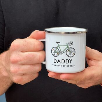 Bicycle Enamel Mug Racer Bike Style, 2 of 8