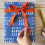 Bestest Daddy Ever, Cute Father's Day Wrapping Paper, thumbnail 2 of 7