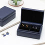 Personalised Intials Leather Cufflink Box, thumbnail 3 of 4