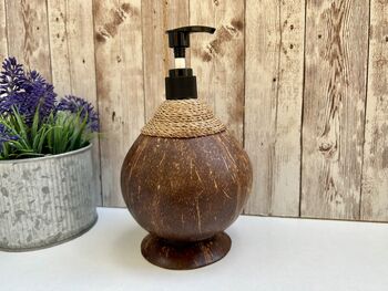 Natural Coconut Shell Soap And Lotion Dispenser, 3 of 11