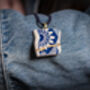 Blue/White Delft Kintsugi Necklace, thumbnail 4 of 7