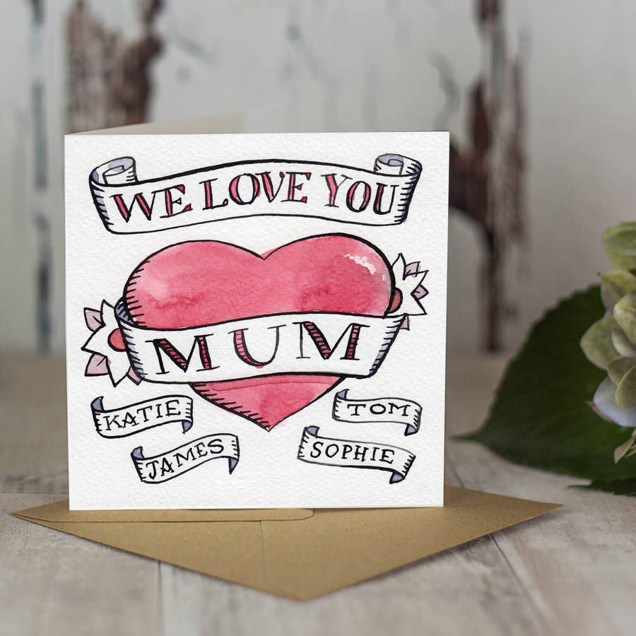 Personalised Hand Drawn Mother's Day Or Birthday Card By Have A Gander