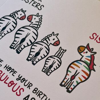 Fabulous Funny Birthday Card For Sister, 2 of 5