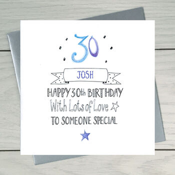 30th Birthday Personalised Greeting Card, 2 of 3