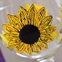 Sunflower Hand Painted Gin Glass, thumbnail 3 of 7