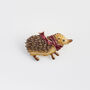 Cosy Hedgehog Charm Brooch, thumbnail 1 of 4