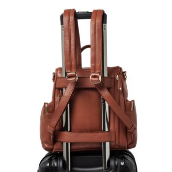 Amber Midi Tan Leather Backpack, 10 of 10