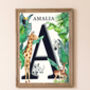 Tropical Jungle Animal Personalised Posters, thumbnail 7 of 8