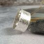 Super Wide Silk Texture Hammered Ring, thumbnail 1 of 4