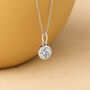 Personalised Sterling Silver April Cubic Zirconia Birthstone Necklace, thumbnail 1 of 10