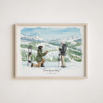 Personalised Couple Portrait From Photo Valentine's Day Gift For Boyfriend / Girlfriend, 5 of 12