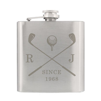 Personalised Golfer Hip Flask, 2 of 2