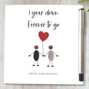 1st Wedding Anniversary Card Paper Anniversary, 2 of 7