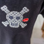 Glow In The Dark Skull Cross Stitch Kit For Clothing, thumbnail 1 of 9