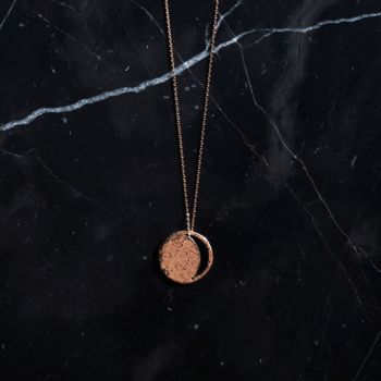 Crescent Lune Disc Pendant Necklace, 4 of 8