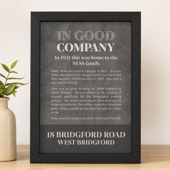 New Home Gift Personalised House History, 8 of 12