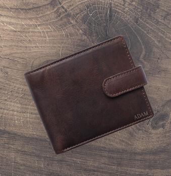 Personalised Thick Oiled Leather Wallet Rfid, 2 of 10