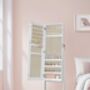 Standing Mirror Jewellery Cabinet, Lockable Armoire, thumbnail 2 of 9