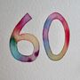 Handmade 60th / Any Age Watercolour Birthday Card, thumbnail 3 of 7