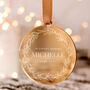 Personalised Memorial Gold Christmas Bauble Decoration, thumbnail 1 of 7
