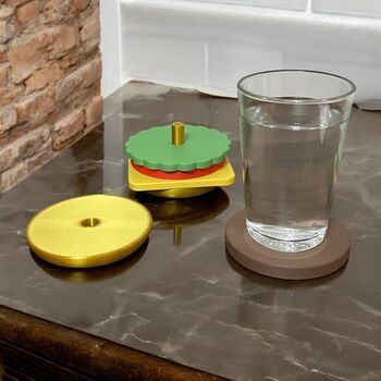 Novelty Burger Coaster Set, 5 of 5