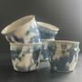 Blue Floral Tumblers Cute Wonky Hand Painted Cups, thumbnail 8 of 10