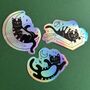 Space Cat Holographic Stickers, thumbnail 1 of 6