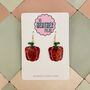 Bell Pepper Glitter Resin Earrings, thumbnail 4 of 11