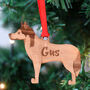 Persoanlised Husky Wooden Dog Christmas Decoration, thumbnail 4 of 10