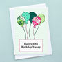 'Balloons' Personalised Girls Birthday Card, thumbnail 3 of 3