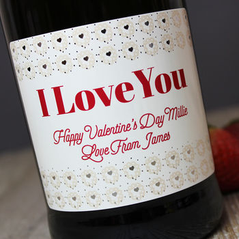 Personalised Valentine Sparkling Wine Gift, 3 of 4