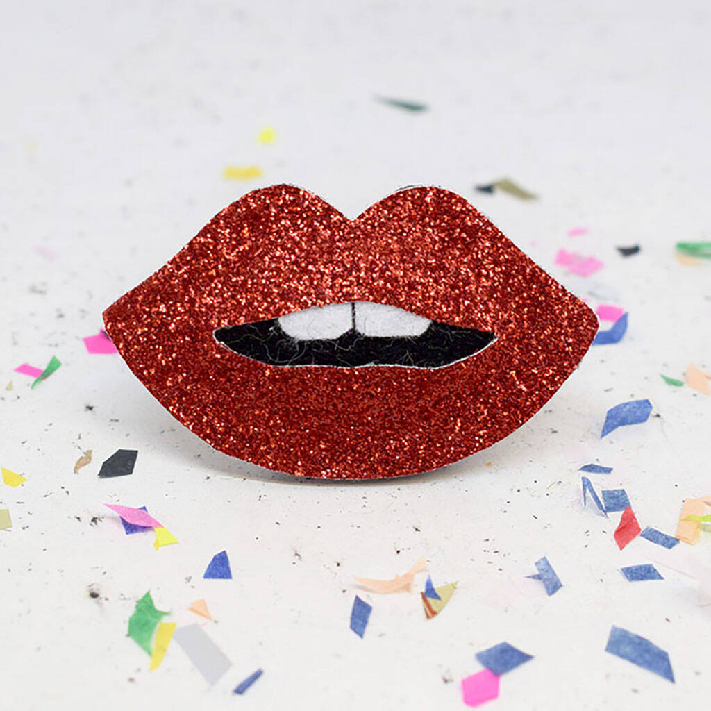 Glitter Lips Badge Making Kit By The Make Arcade Notonthehighstreet Glitter lips badge making kit by the make arcade notonthehighstreet
