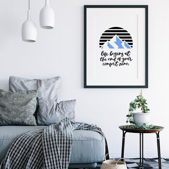 Life Begins At The End Of Your Comfort Zone Print, 3 of 4
