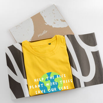 'Help The Bees' Slogan Cotton T Shirt, 2 of 7