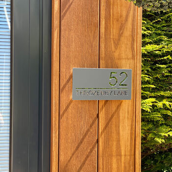 Contemporary Rectangle House Address Sign, 2 of 3