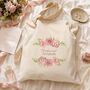 Personalised Floral Bridesmaid Tote Bag Gift, thumbnail 3 of 6