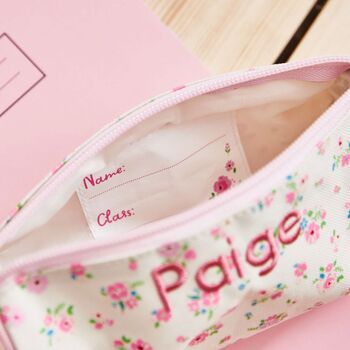 Personalised Ditsy Print Pencil Case, 4 of 6