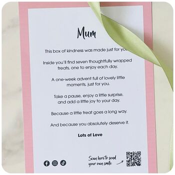 Gift For Mum Seven Day Advent. Birthday, Just Because, Mothers Day, 8 of 8