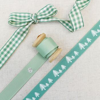 Festive Forest Green, Modern Tree Ribbon Collection, 3 of 8