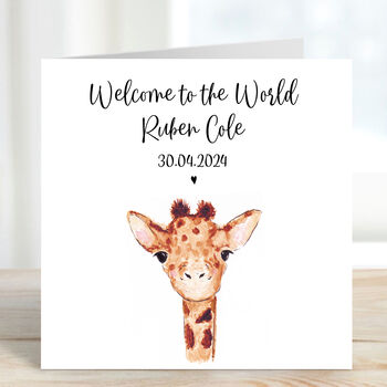 'Welcome To The World' Personalised New Baby Card, 5 of 5