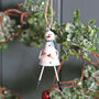 Mini Snowman Christmas Tree Decoration, thumbnail 1 of 3