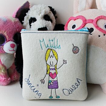 Personalised Embroidered Dancing Queen Purse, 4 of 12