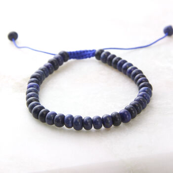 Lapis Lazuli Adjustable Cord Bracelet, 3 of 7