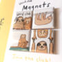 'Weird Club Sloth And Monkey' Fridge Magnet Set, thumbnail 2 of 2