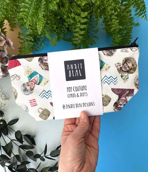 Golden Girls Zip Pouch, 80s Makeup Bag, Retro Pencil Case, 2 of 8